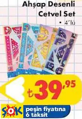 AHŞAP DESENLİ CETVEL SET 4'LÜ